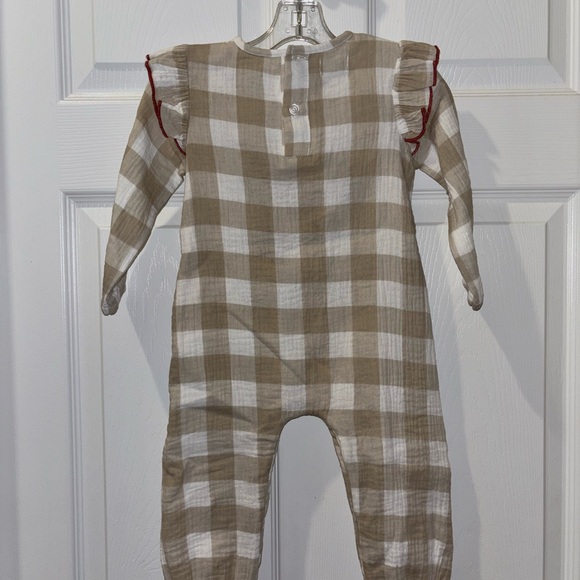 Mud Pie Baby Girls Thanksgiving Cream Turkey Applique One-Piece bodysuit - Picture 5 of 5